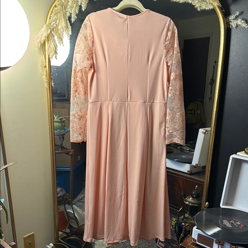 Vintage (Inspired) Pink Lace Maxi Dress - Picture 9 of 10